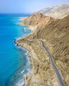 جاده ساحلی گردنه عشاق بندر مقام هرمزگان